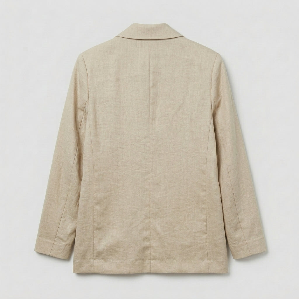 Relaxed Fit Linen Blazer – Women One Size