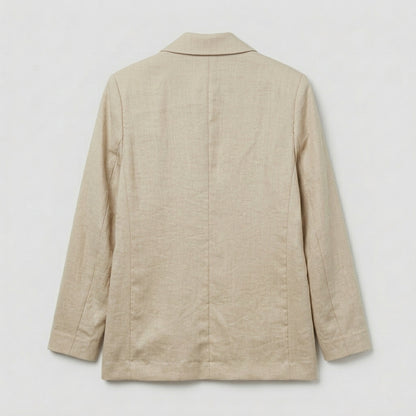 Relaxed Fit Linen Blazer – Women One Size