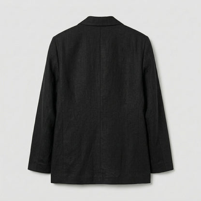 Relaxed Fit Linen Blazer – Women One Size