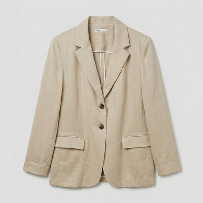 Relaxed Fit Linen Blazer – Women One Size