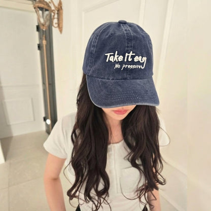 TAKE IT EASY No Pressure Embroidered Cap – Mid Depth
