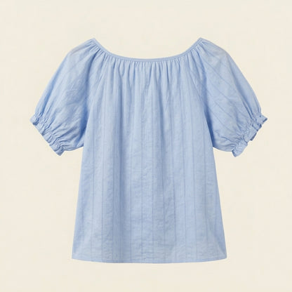 Soft Air Cotton Puff Sleeve Pajama Set – Women One Size