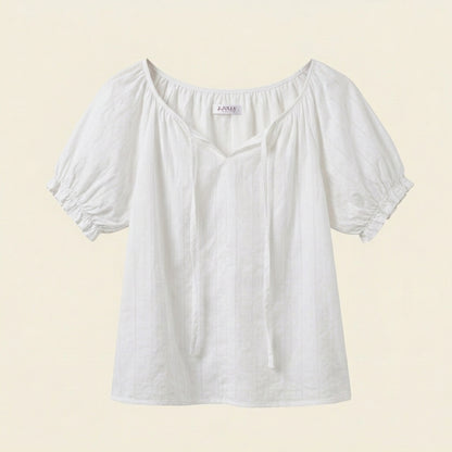 Soft Air Cotton Puff Sleeve Pajama Set – Women One Size