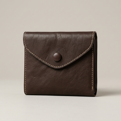 Vintage Washed Cowhide Leather Wallet