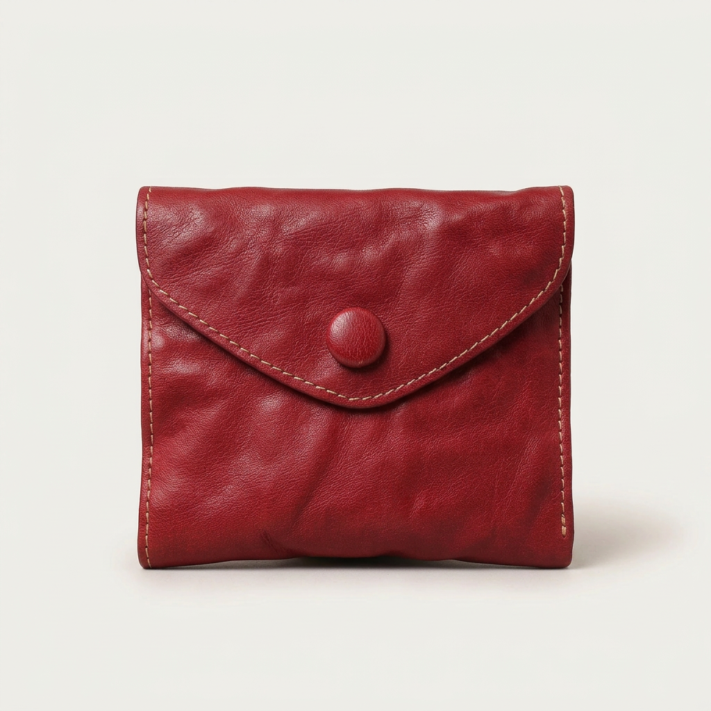 Vintage Washed Cowhide Leather Wallet