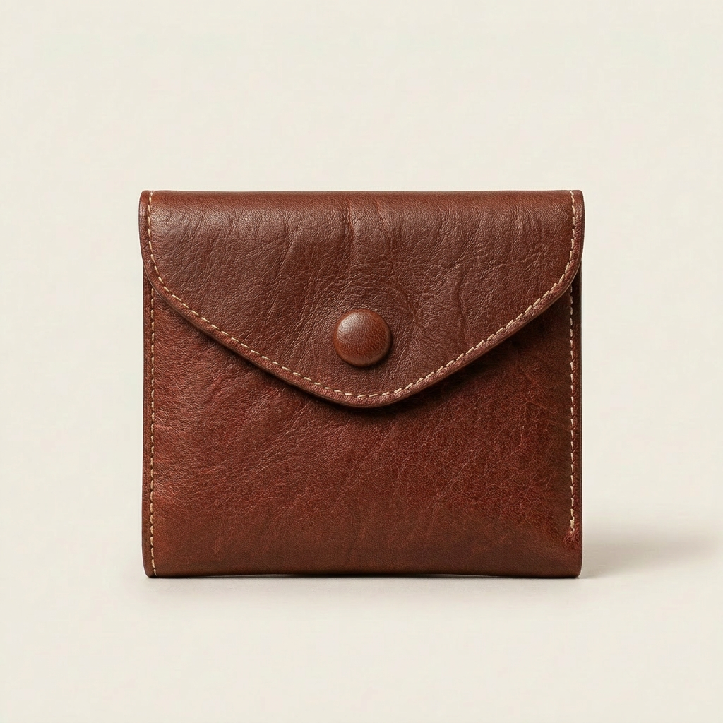Vintage Washed Cowhide Leather Wallet