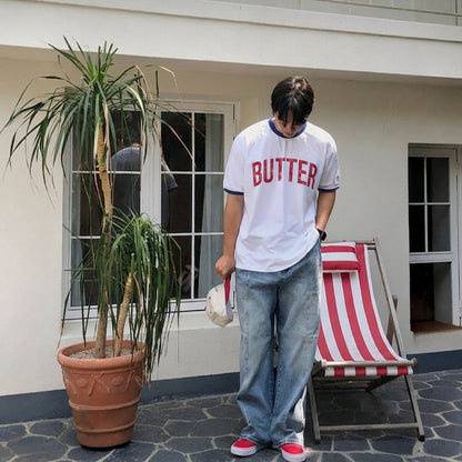 BUTTER Color-Band Graphic T-Shirt   - Men One Size