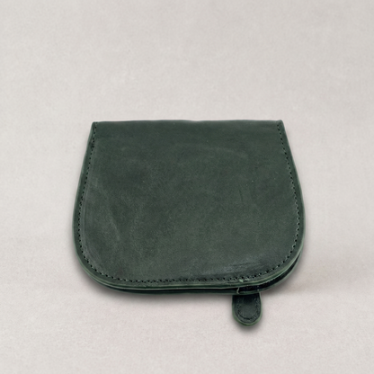 Half Moon Cowhide Leather Wallet