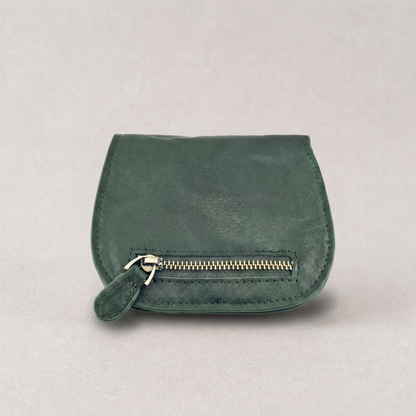 Half Moon Cowhide Leather Wallet
