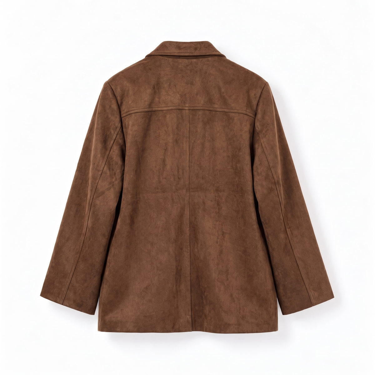 Suede Relaxed Blazer Jacket - Women One Size