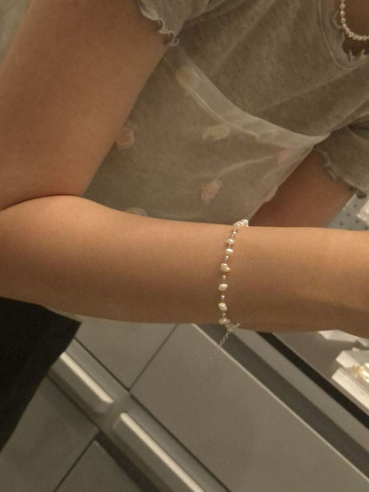 Mira Pearl Flow Bracelet in Sterling Silver