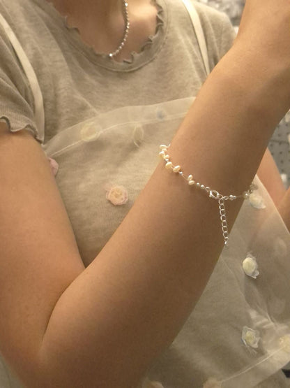 Mira Pearl Flow Bracelet in Sterling Silver