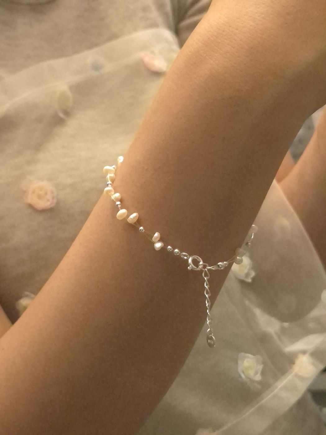 Mira Pearl Flow Bracelet in Sterling Silver
