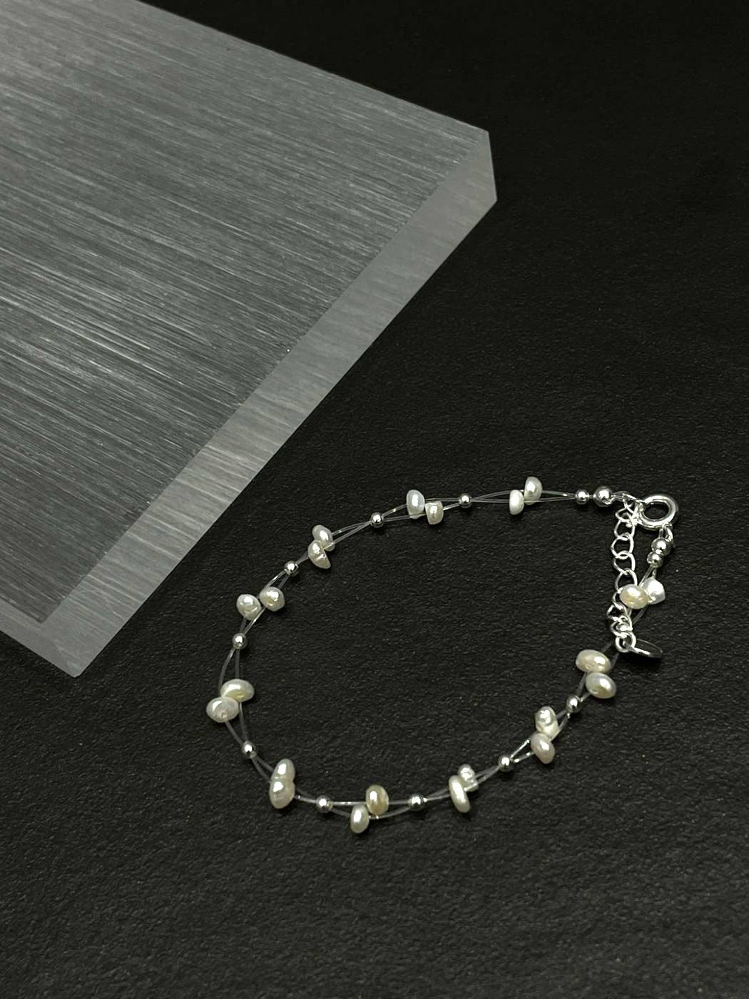 Mira Pearl Flow Bracelet in Sterling Silver