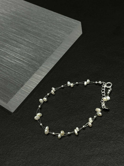 Mira Pearl Flow Bracelet in Sterling Silver