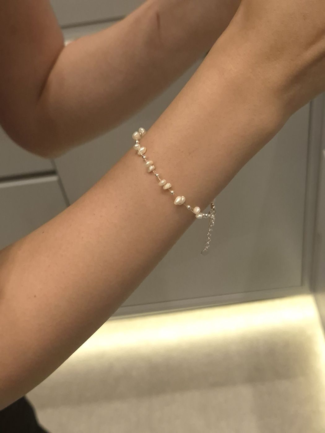 Mira Pearl Flow Bracelet in Sterling Silver