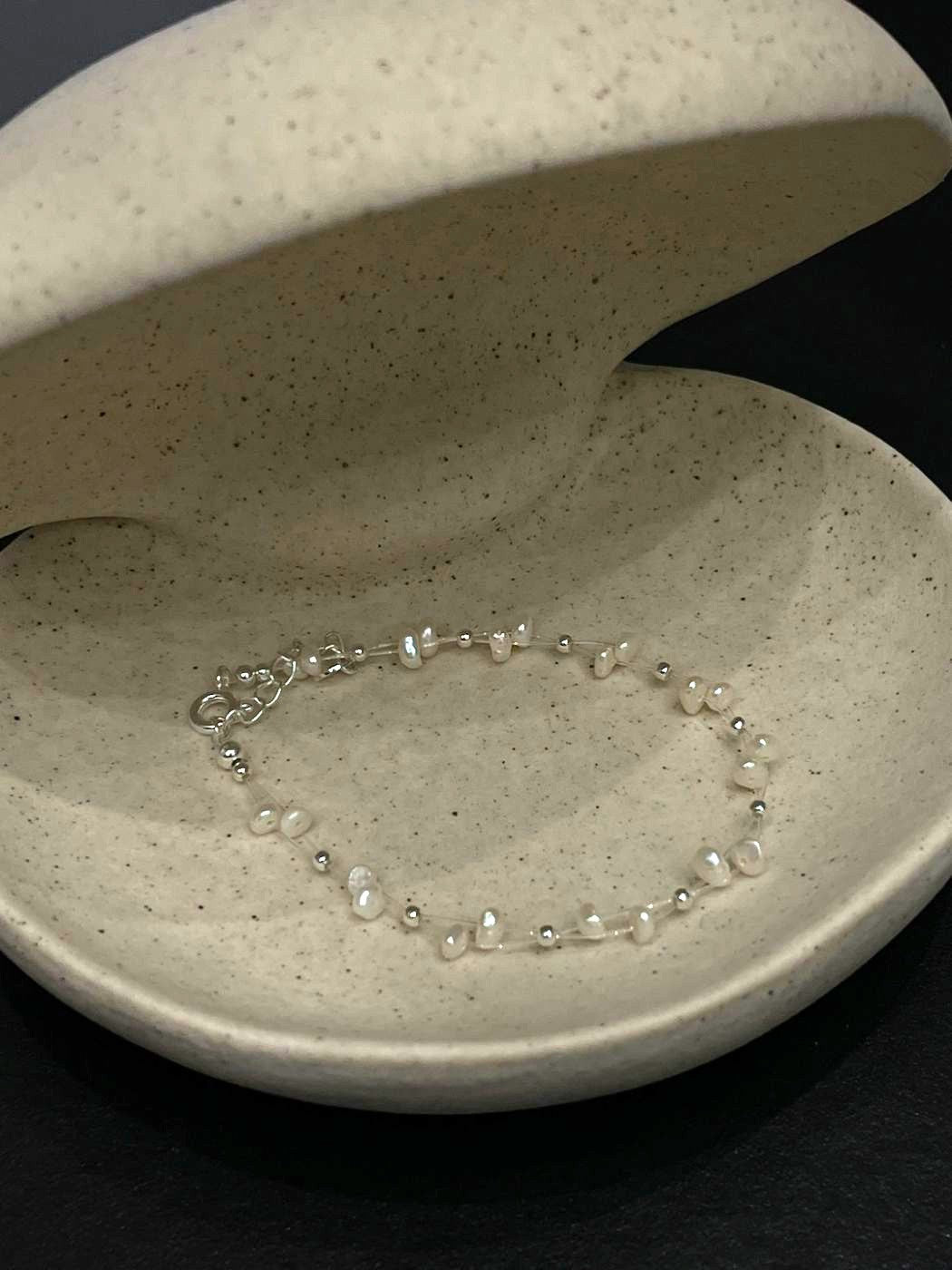 Mira Pearl Flow Bracelet in Sterling Silver