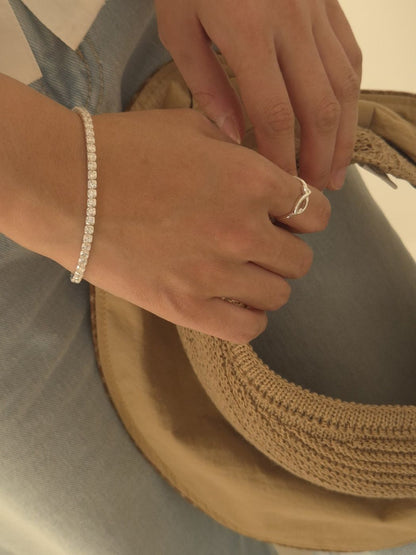 Zirconia Tennis Bracelet in Sterling Silver