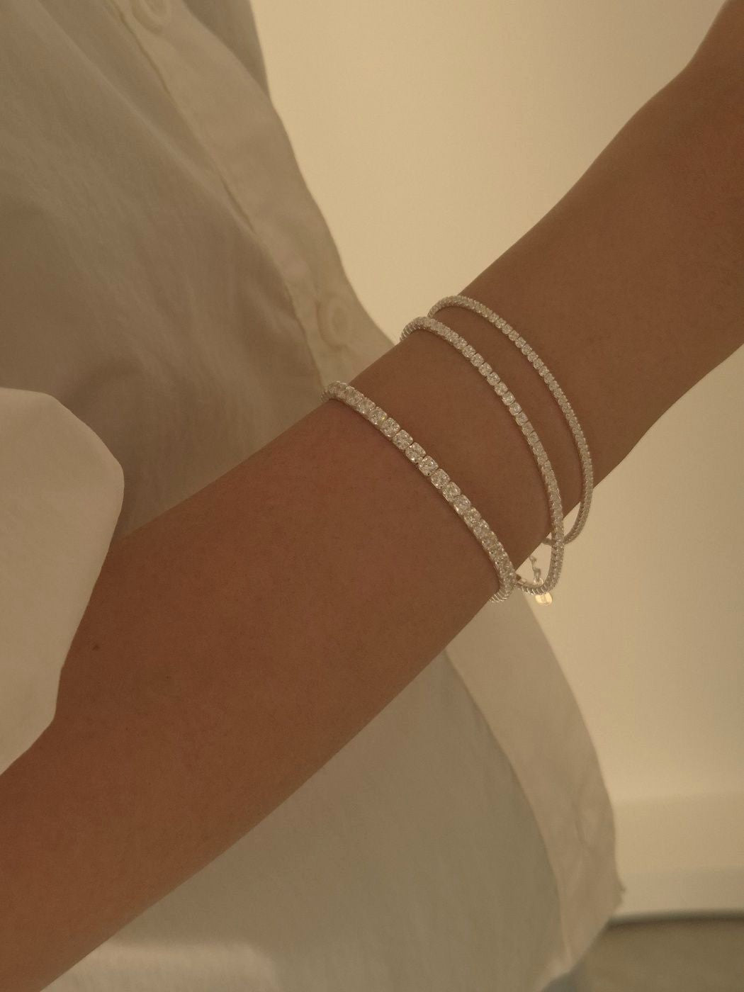 Zirconia Tennis Bracelet in Sterling Silver