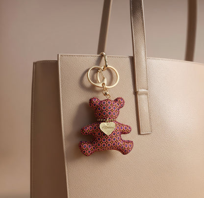 Bear Handmade Fabric Charm & Keychain