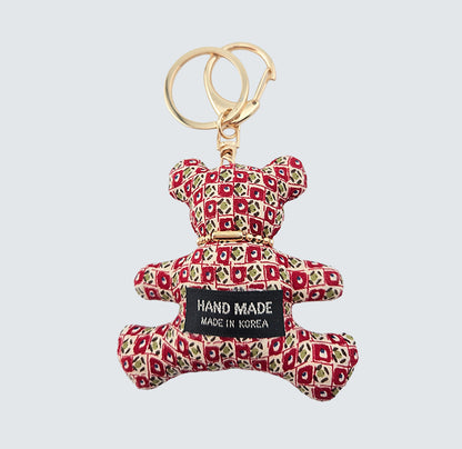Bear Handmade Fabric Charm & Keychain