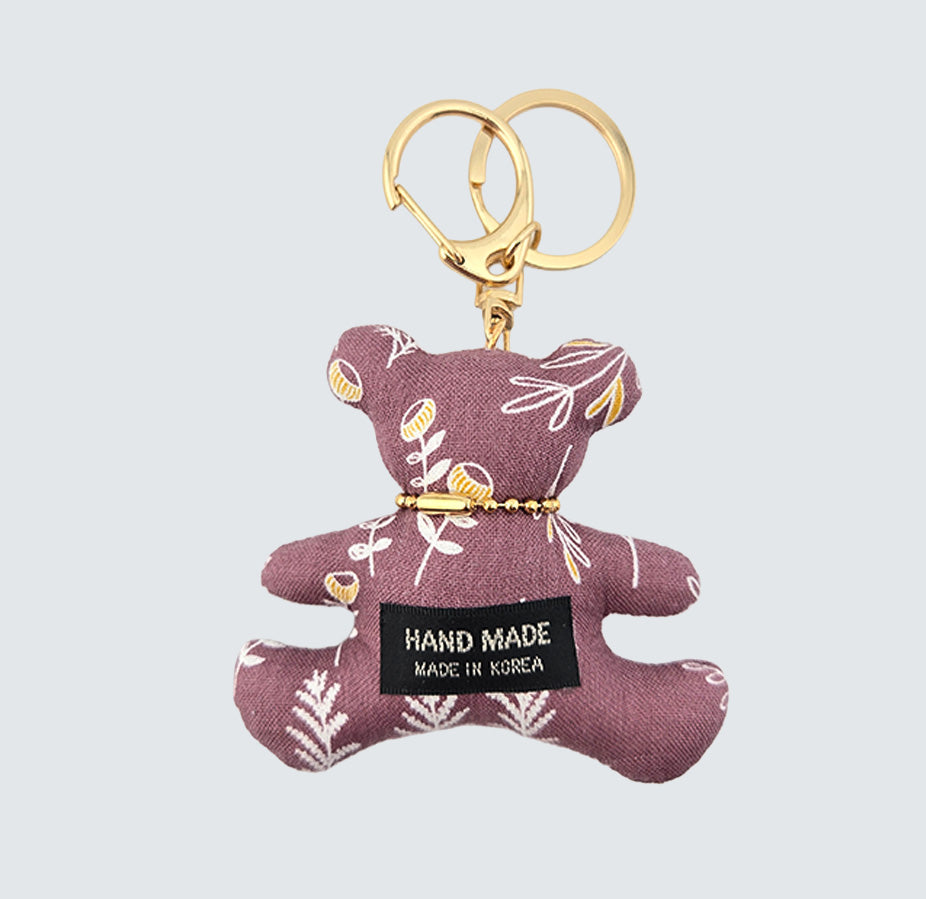 Bear Handmade Fabric Charm & Keychain
