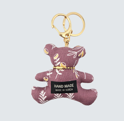 Bear Handmade Fabric Charm & Keychain