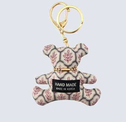 Bear Handmade Fabric Charm & Keychain