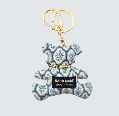 Bear Handmade Fabric Charm & Keychain