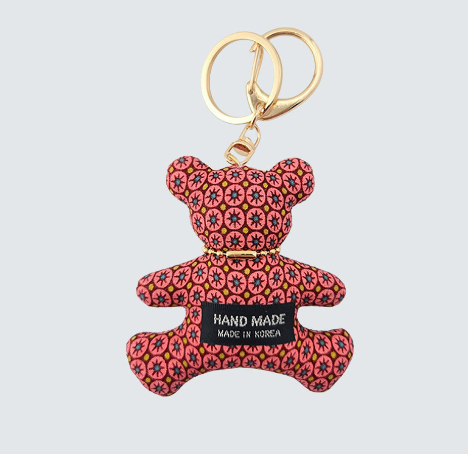 Bear Handmade Fabric Charm & Keychain