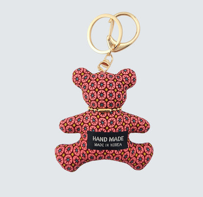 Bear Handmade Fabric Charm & Keychain