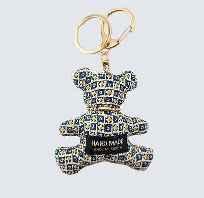 Bear Handmade Fabric Charm & Keychain