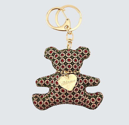 Bear Handmade Fabric Charm & Keychain