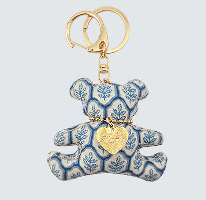 Bear Handmade Fabric Charm & Keychain