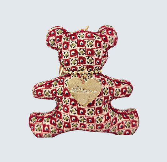 Bear Handmade Fabric Charm & Keychain