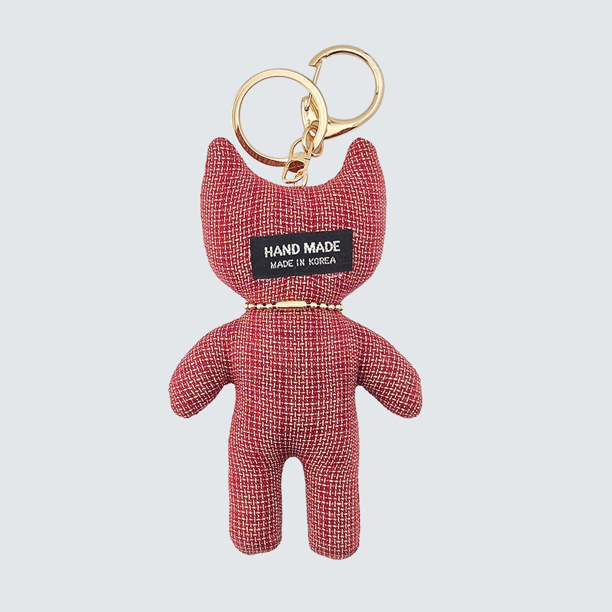 Side-Eye Cat Handmade Fabric Charm  & Keychain