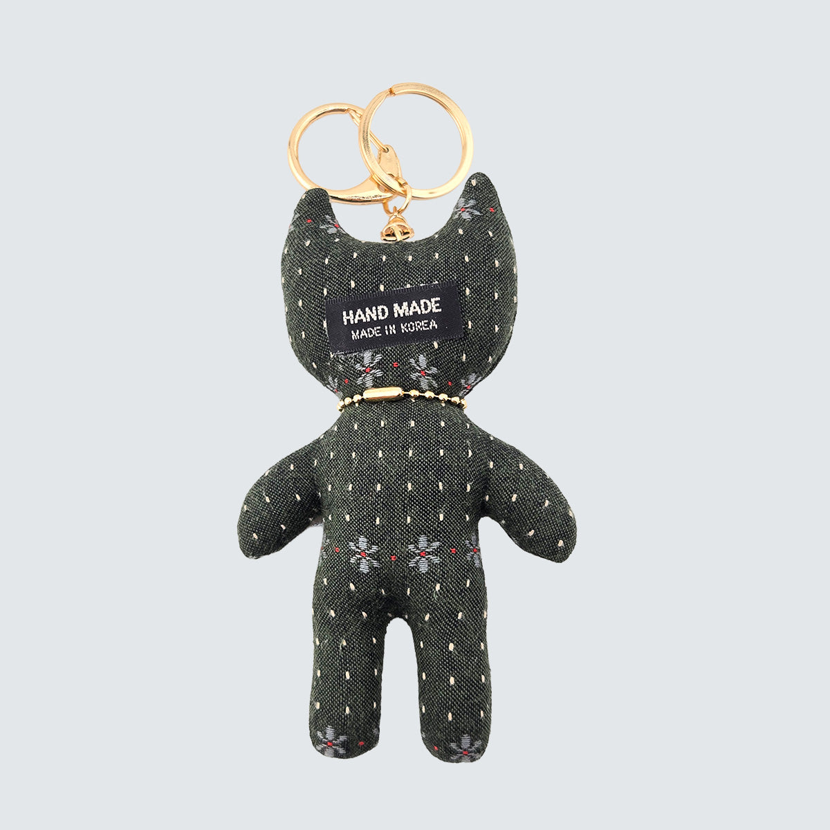 Side-Eye Cat Handmade Fabric Charm  & Keychain