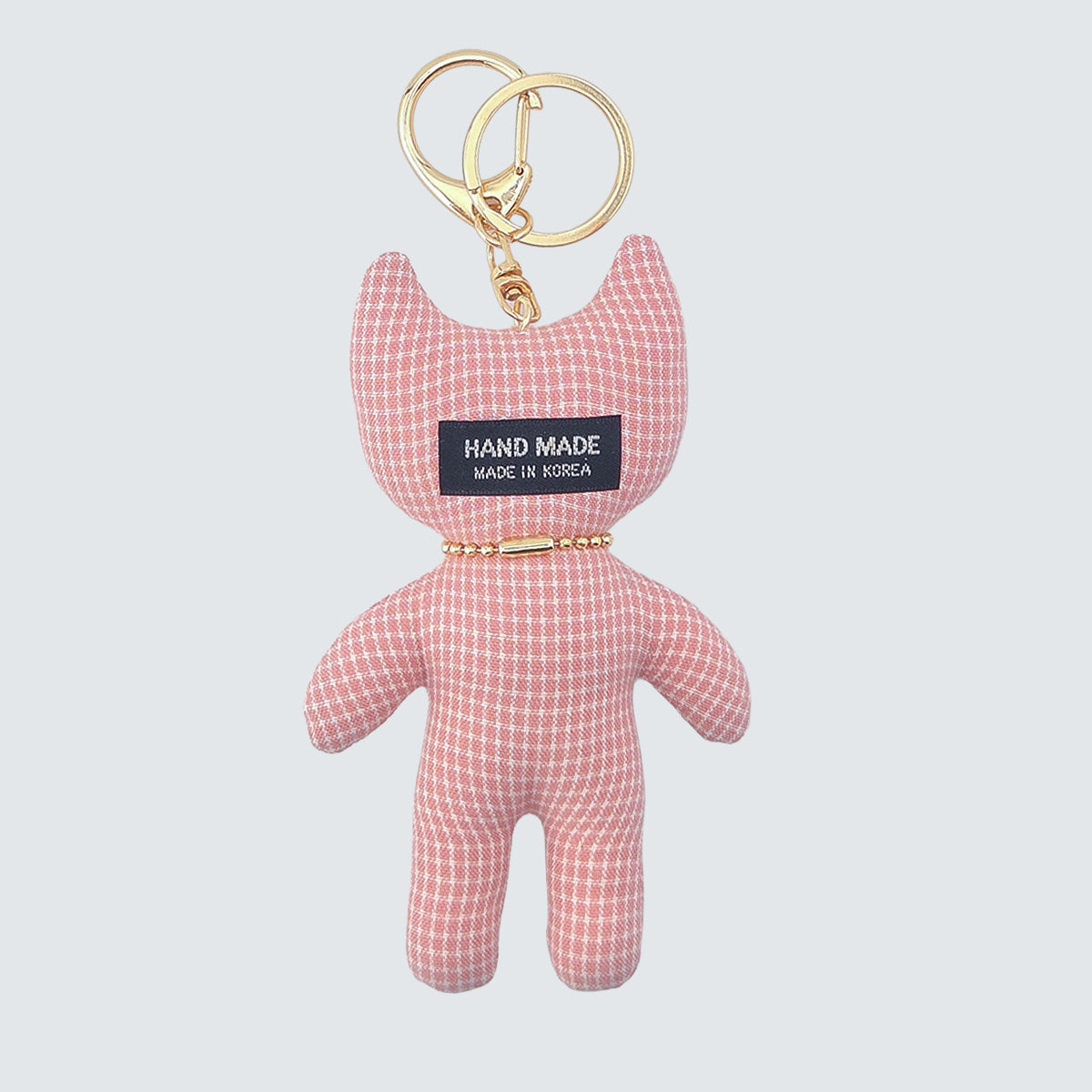 Side-Eye Cat Handmade Fabric Charm  & Keychain