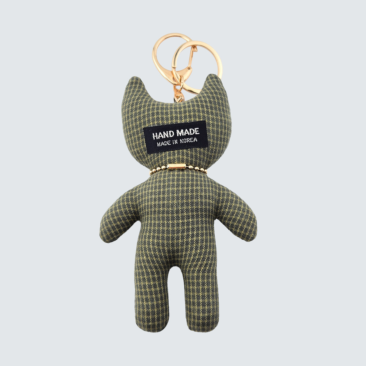 Side-Eye Cat Handmade Fabric Charm  & Keychain