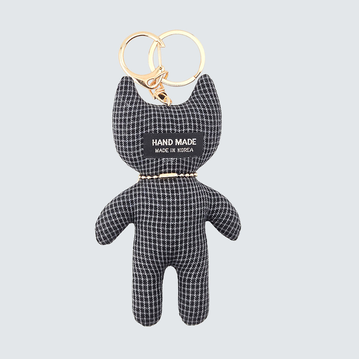 Side-Eye Cat Handmade Fabric Charm  & Keychain