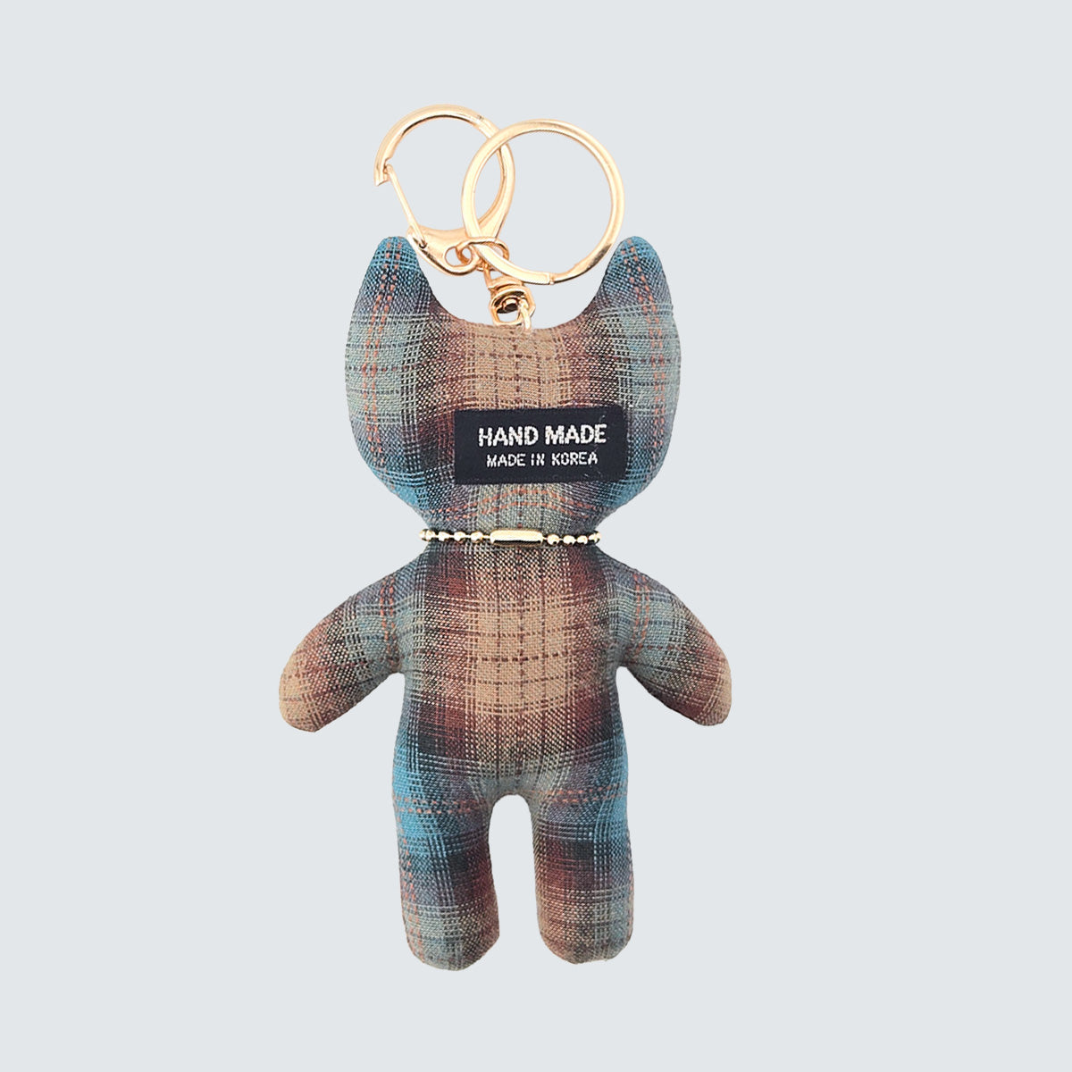 Side-Eye Cat Handmade Fabric Charm  & Keychain