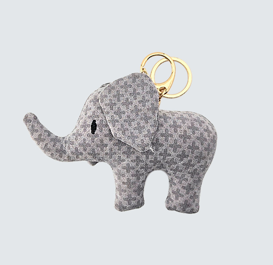Elephant Handmade Fabric Charm & Keychain