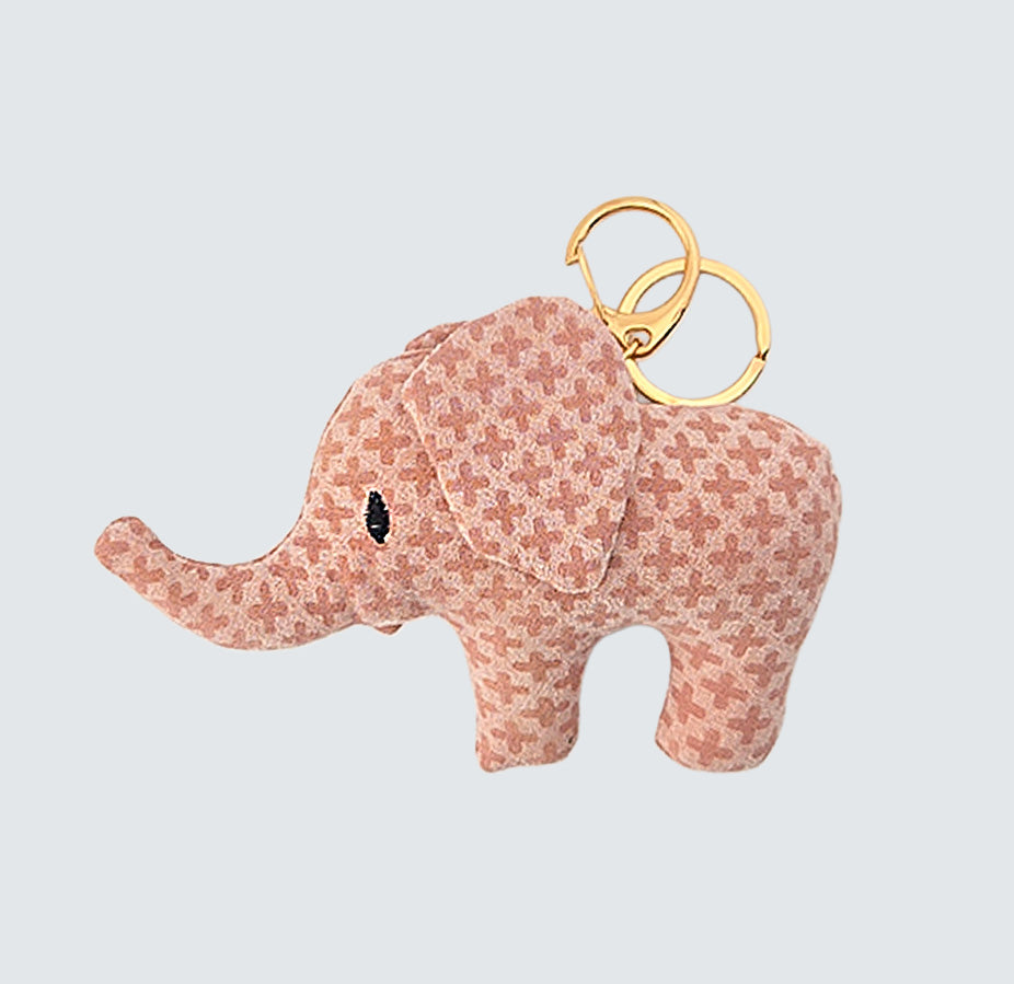 Elephant Handmade Fabric Charm & Keychain