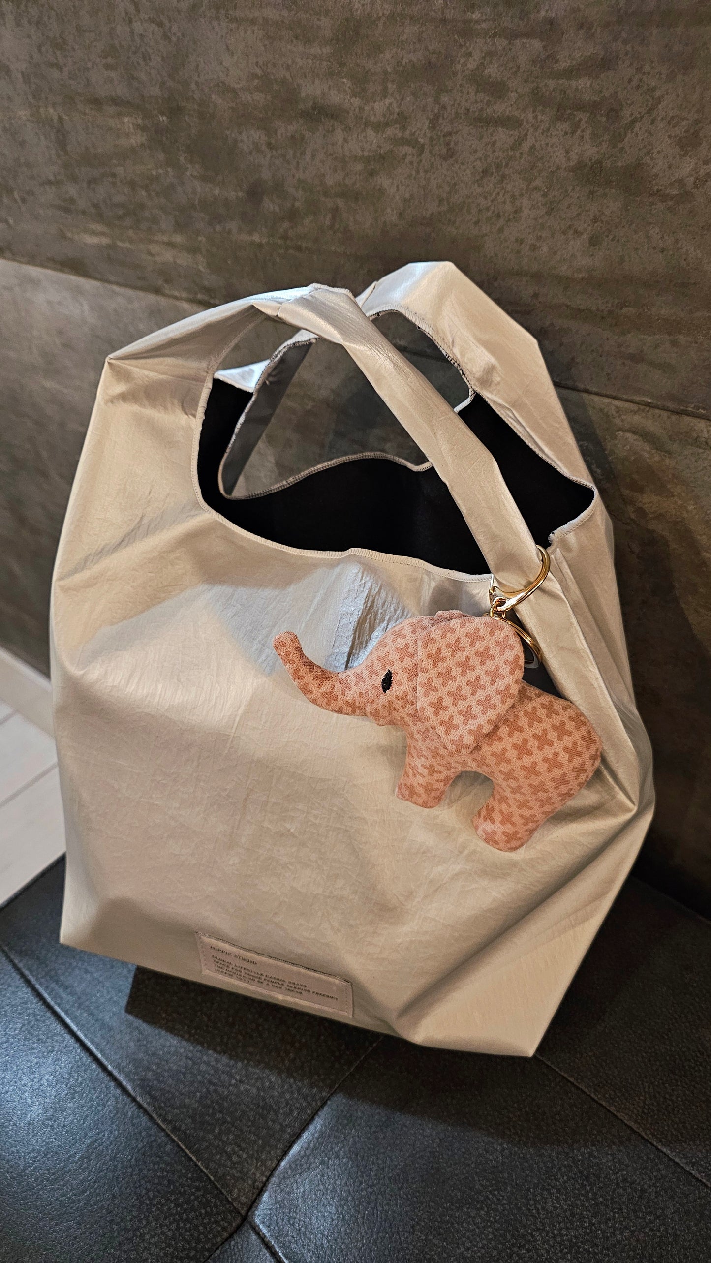 Elephant Handmade Fabric Charm & Keychain