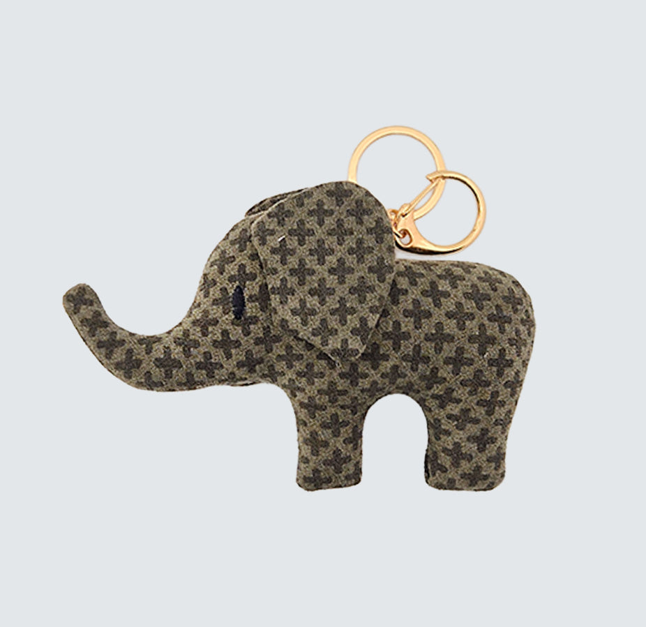 Elephant Handmade Fabric Charm & Keychain