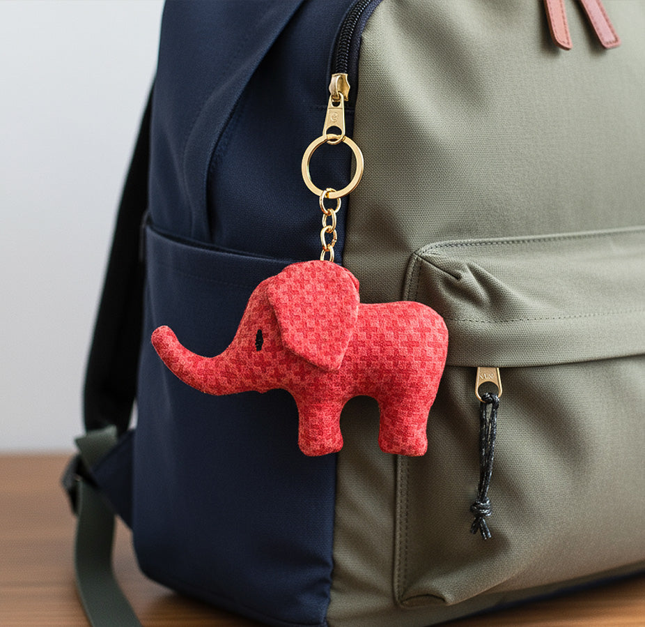 Elephant Handmade Fabric Charm & Keychain
