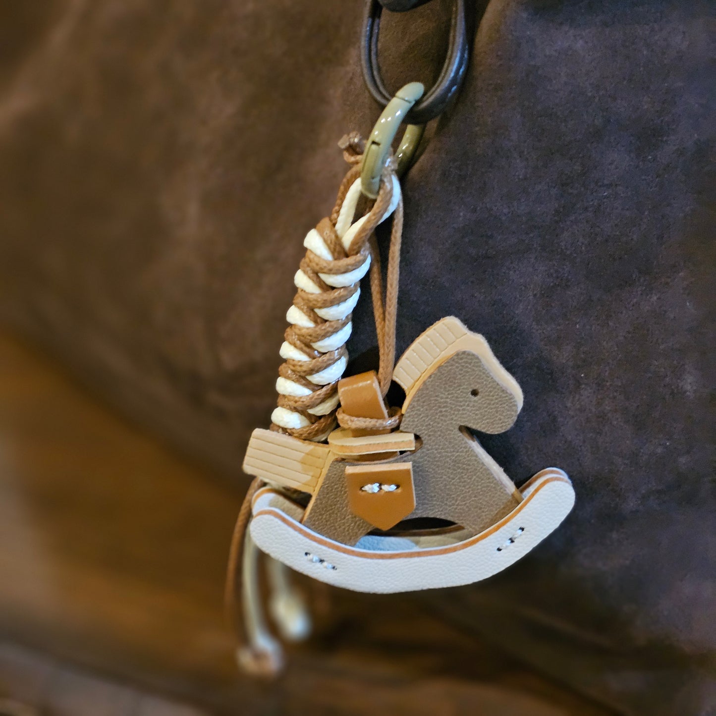 Rocking Horse Bag Charm & Keychain – Premium Braided Loop Design