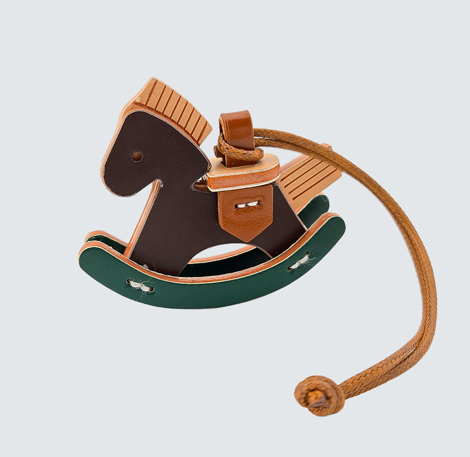 Rocking Horse Bag Charm & Keychain – Green