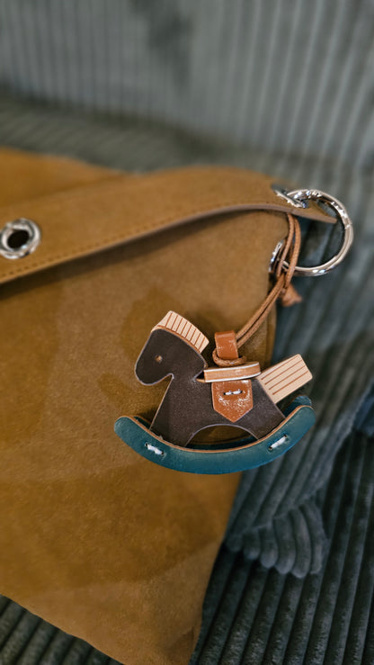 Rocking Horse Bag Charm & Keychain – Green