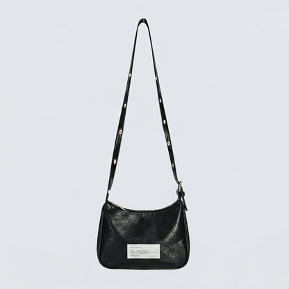 CRACK MINI EYELET CROSSBODY BAG - Black, Brown